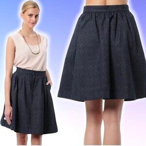 LEVI'S Wool Blend Pleated Skirt Sz 26 Blue